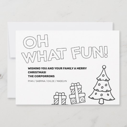 ホリデーカラーリングクリスマス2フォトカード シーズンカード (正面)