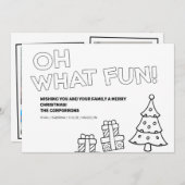 ホリデーカラーリングクリスマス2フォトカード シーズンカード (正面/裏面)