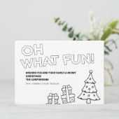 ホリデーカラーリングクリスマス2フォトカード シーズンカード (スタンド正面)