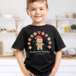 ホリデーカワイイガーブレッドボーイクッキーベーキングクルー Tシャツ