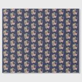 ホリデーカワイコージーキャットラッピング紙 ラッピングペーパー (フラット)