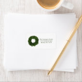 ホリデーカントリー素朴ボクウッドリースアドレスラベル ラベル (インサイチュ)