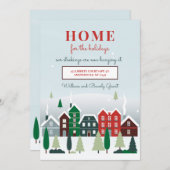 ホリデーカードの新しいホーム 招待状 (正面/裏面)