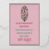 ホリデーカードの箔押し 箔シーズンカード (裏面)