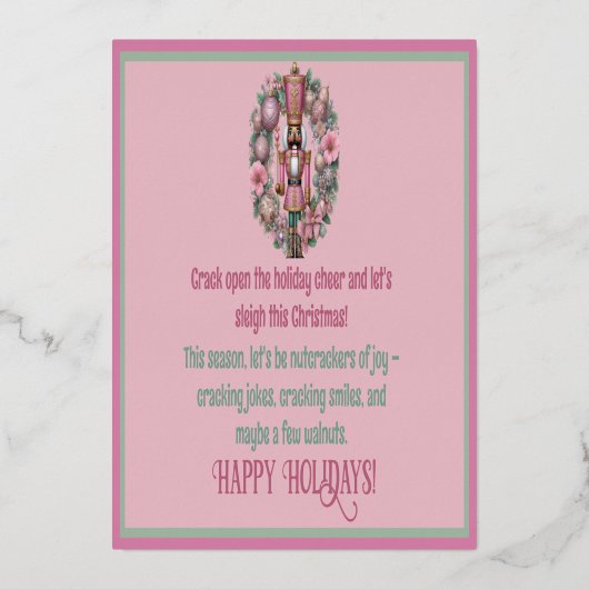 ホリデーカードの箔押し 箔シーズンカード (裏面)