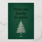 ホリデーカードの箔押し 箔シーズンカード (裏面)