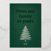 ホリデーカードの箔 箔シーズンカード (裏面)