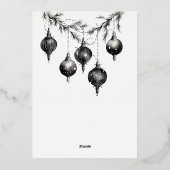 ホリデーカードをアルミ箔で 箔シーズンカード (裏面)