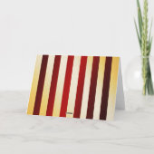 ホリデーカードグリーンボウレッドと金ゴールドストライプジョイ シーズンカード (裏面)