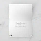 ホリデーカードシルエットモダンツリーズホワイト サンキューカード (内部)