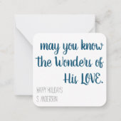 ホリデーカードメイヨー疑問に思·オブ·ラブ ノートカード (裏面)