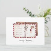 ホリデーカード水色レター シーズンカード (スタンド正面)