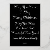 ホリデーカード箔押し 箔シーズンカード (裏面)