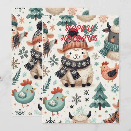 ホリデーカード (正面/裏面)