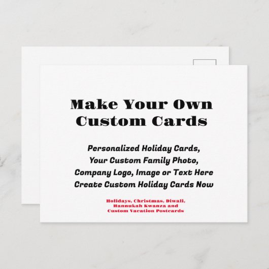 ホリデーカード、カスタム休日のフォトカード シーズンポストカード (正面/裏面)