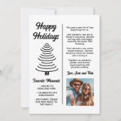 ホリデーカード、クリスマスファミリーアップデートレター 招待状 (正面)