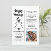 ホリデーカード、クリスマスファミリーアップデートレター 招待状 (スタンド正面)