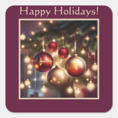 ホリデーカード スクエアシール (正面)