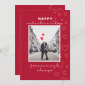 ホリデーカード、ハッピーバレンタインデー シーズンカード (正面/裏面)