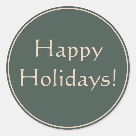 ホリデーカード ラウンドシール (正面)