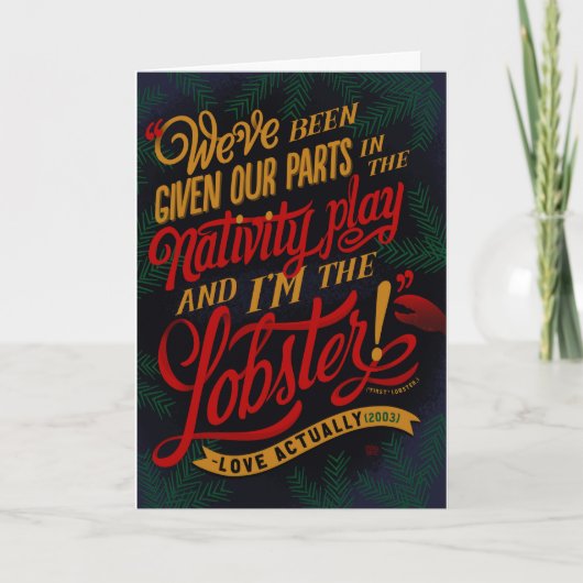 ホリデーカード： "愛の実際" -出生ロブスターA 案内状 (正面)