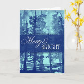 ホリデーカード - Merry and Bright カード (黄色い花)