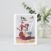 ホリデーガチョウからの挨拶 ポストカード (スタンド正面)