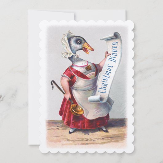 ホリデーガチョウからの挨拶 招待状 (正面)