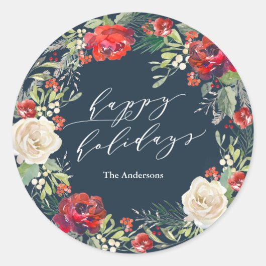 ホリデーガーデンステッカー ラウンドシール (正面)