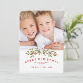 ホリデーガーランドメリークリスマスツフォトカード シーズンカード (スタンド正面)