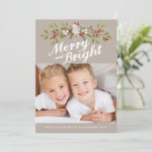 ホリデーガーランドメリー&ブライトフォトグリーティング シーズンカード (スタンド正面)