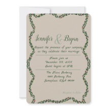 ホリデーガーランド結婚式招待状