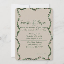 ホリデーガーランド結婚式招待状 招待状