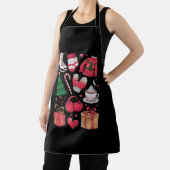 ホリデーガールズキュートなコスチュームおもしろいクリスマス エプロン (インサイチュ)