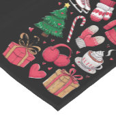 ホリデーガールズキュートなコスチュームおもしろいクリスマス ショートテーブルランナー (コーナー)