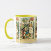 ホリデーガール春バニーヴィンテージイースターマグ マグカップ (左)