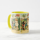 ホリデーガール春バニーヴィンテージイースターマグ マグカップ (正面左)