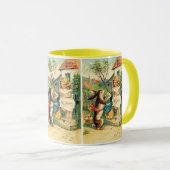 ホリデーガール春バニーヴィンテージイースターマグ マグカップ (正面右)