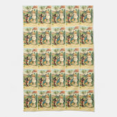 ホリデーガール&バニーヴィンテージイースターキッチンタオル キッチンタオル (縦)