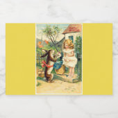 ホリデーガール&バニーヴィンテージイースターフードラベル フードラベル (シングルラベル)