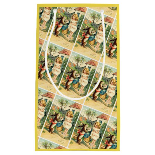 ホリデーガール&バニーヴィンテージイースター抱き枕 スモールペーパーバッグ (正面)