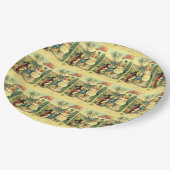 ホリデーガール&バニーヴィンテージイースター紙プレート ペーパープレート (アングル)