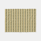 ホリデーガール&ヴィンテージイースターバニーブランケット フリースブランケット (正面(横))