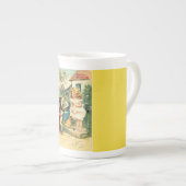 ホリデーガール&ヴィンテージイースターバニー中国マグ ボーンチャイナマグカップ (正面右)