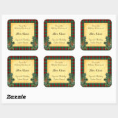 ホリデーキッチンオブホリープレイドベーキングステッカー スクエアシール (シート)