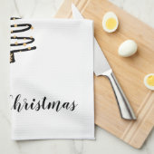 ホリデーキッチンタオル – 木 キッチンタオル (四つ折り)