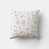 ホリデーキャットとキットンクリスマスツリーレッド クッション (裏面)