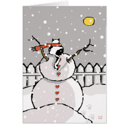 ホリデーキャットシッティング雪だるまスノウィーナイト