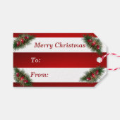 ホリデーキャンディストライプズ ギフトタグ (正面(横))