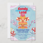ホリデーキャンディランドウィンターワンダーランド 招待状 (正面)
